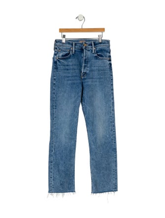 Mother Mid-Rise Straight Leg Jeans