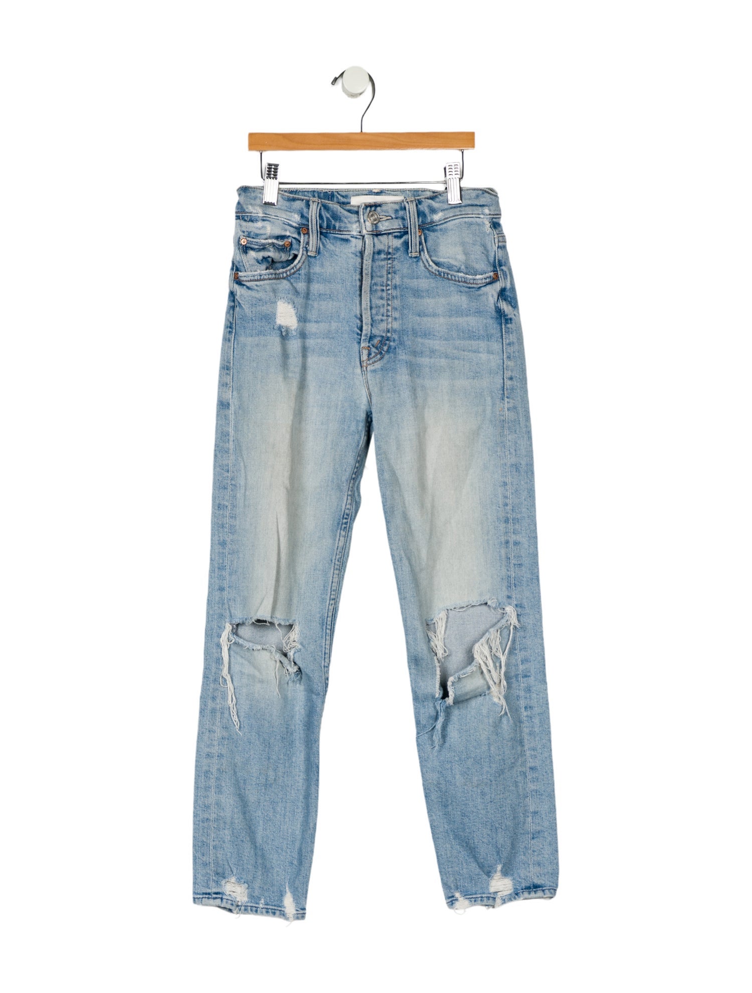 Mother Mid-Rise Straight Leg Jeans