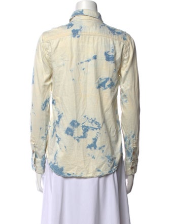 Mother Printed Long Sleeve Button-Up Top