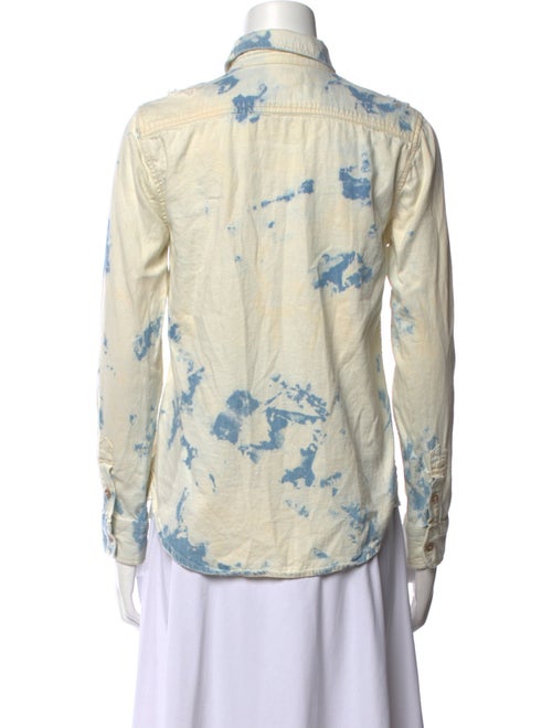 Mother Printed Long Sleeve Button-Up Top