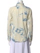 Mother Printed Long Sleeve Button-Up Top
