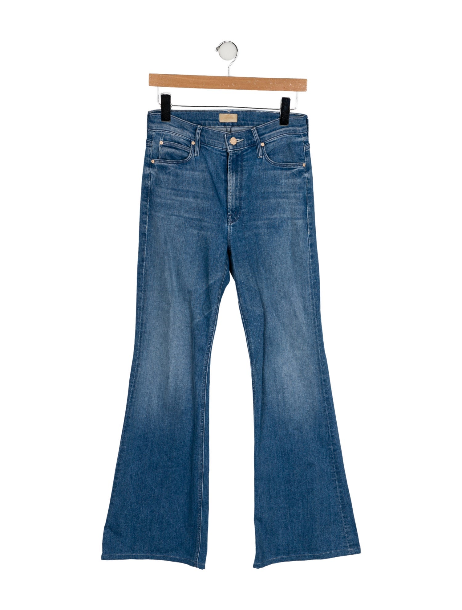 Mother Mid-Rise Wide Leg Jeans