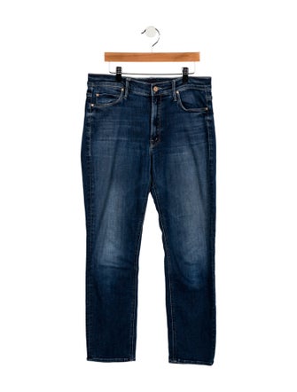 Mother Mid-Rise Straight Leg Jeans