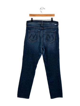 Mother Mid-Rise Straight Leg Jeans