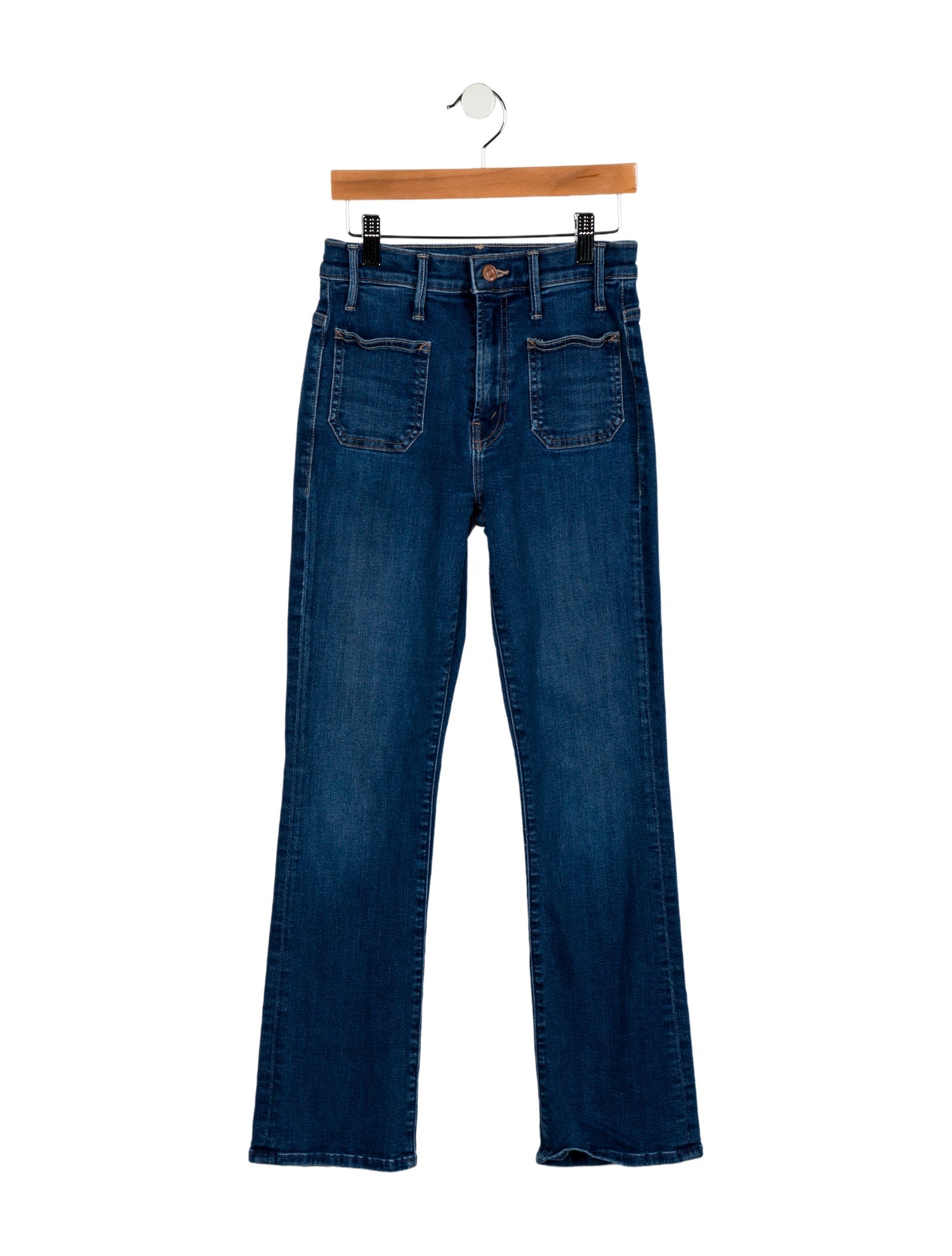 Mother Mid-Rise Straight Leg Jeans