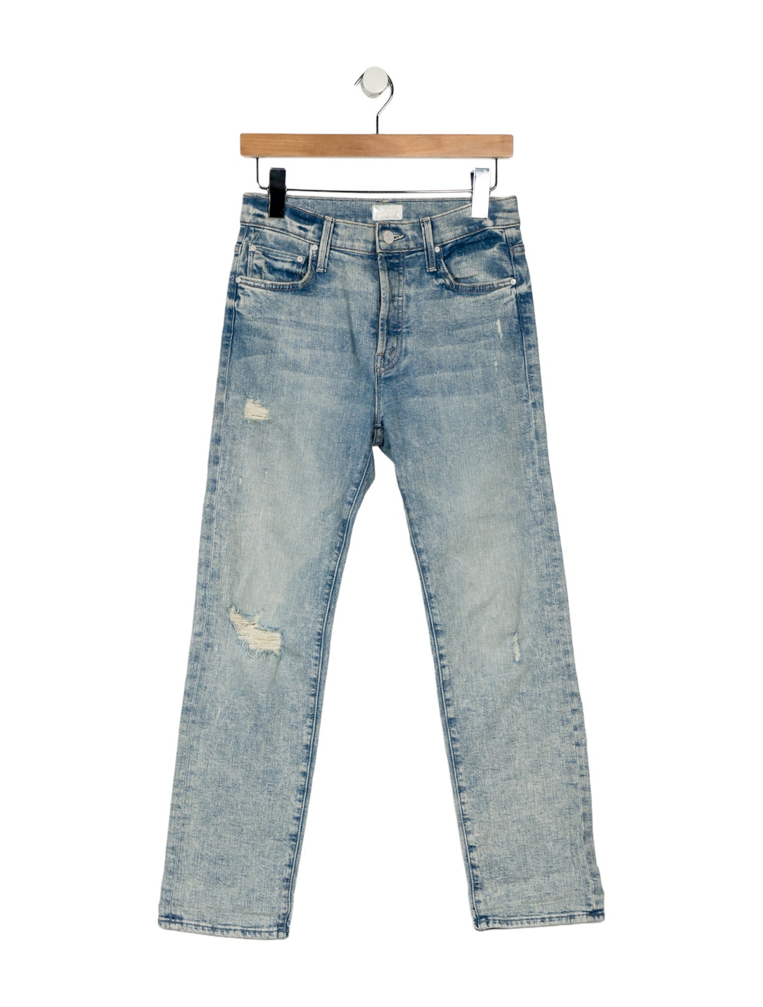 Mother Mid-Rise Straight Leg Jeans