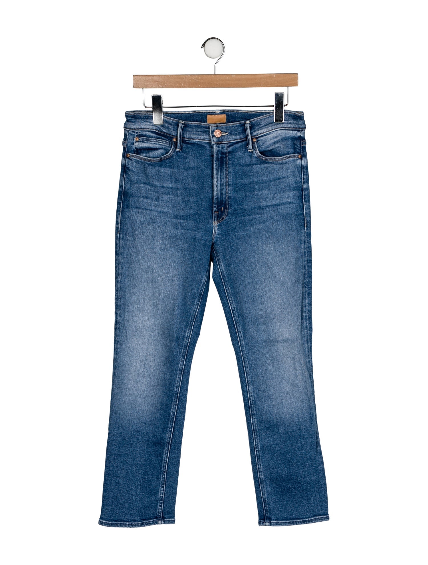 Mother Mid-Rise Straight Leg Jeans