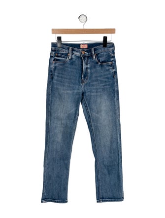 Mother Mid-Rise Straight Leg Jeans