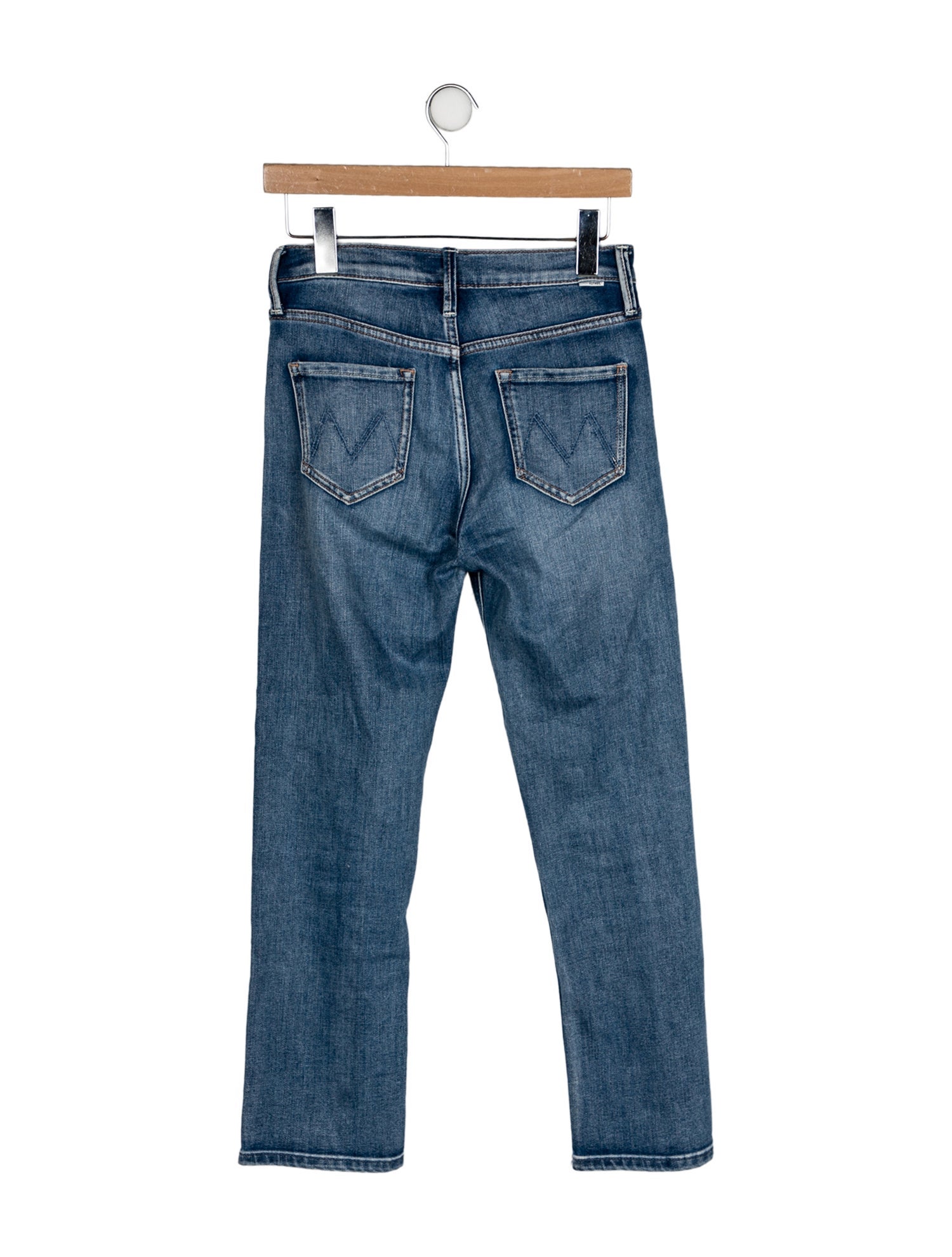 Mother Mid-Rise Straight Leg Jeans