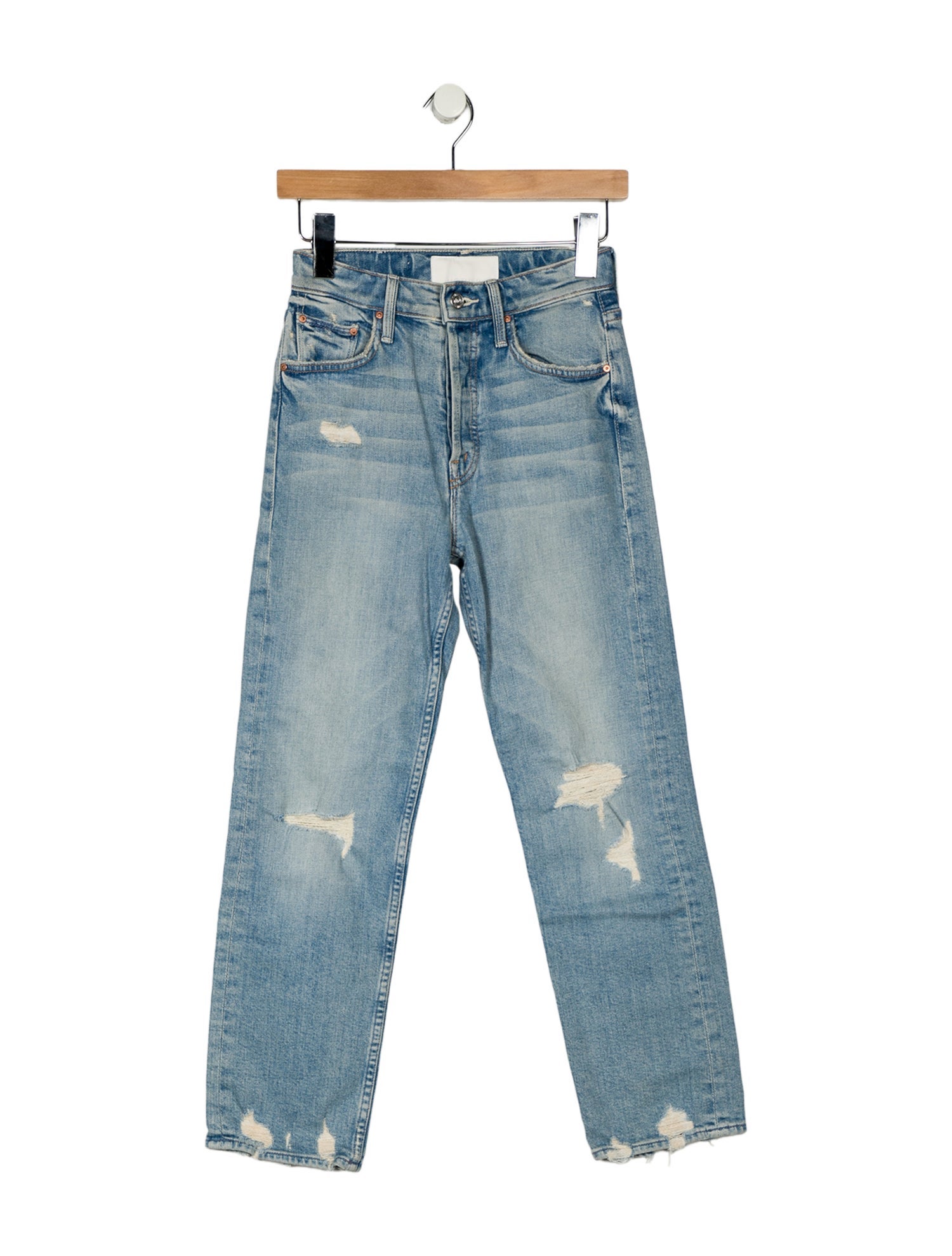 Mother Mid-Rise Straight Leg Jeans