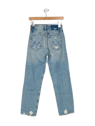 Mother Mid-Rise Straight Leg Jeans