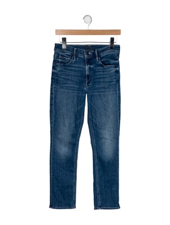 Mother Mid-Rise Straight Leg Jeans