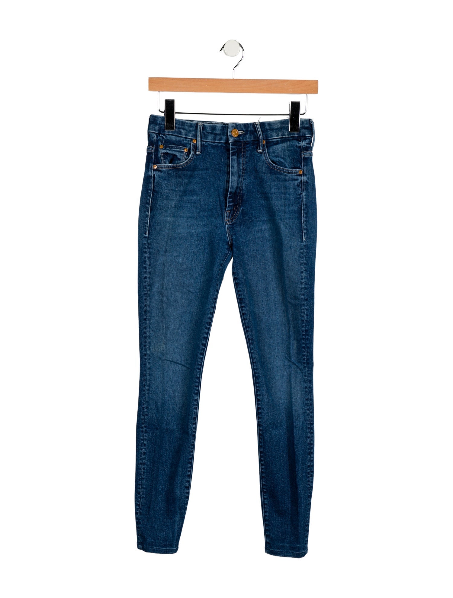 Mother Mid-Rise Skinny Leg Jeans