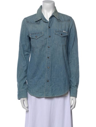 Mother Long Sleeve Button-Up Top