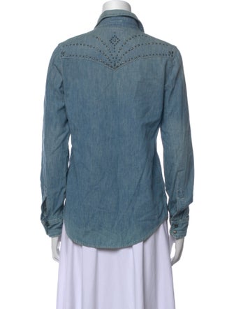 Mother Long Sleeve Button-Up Top