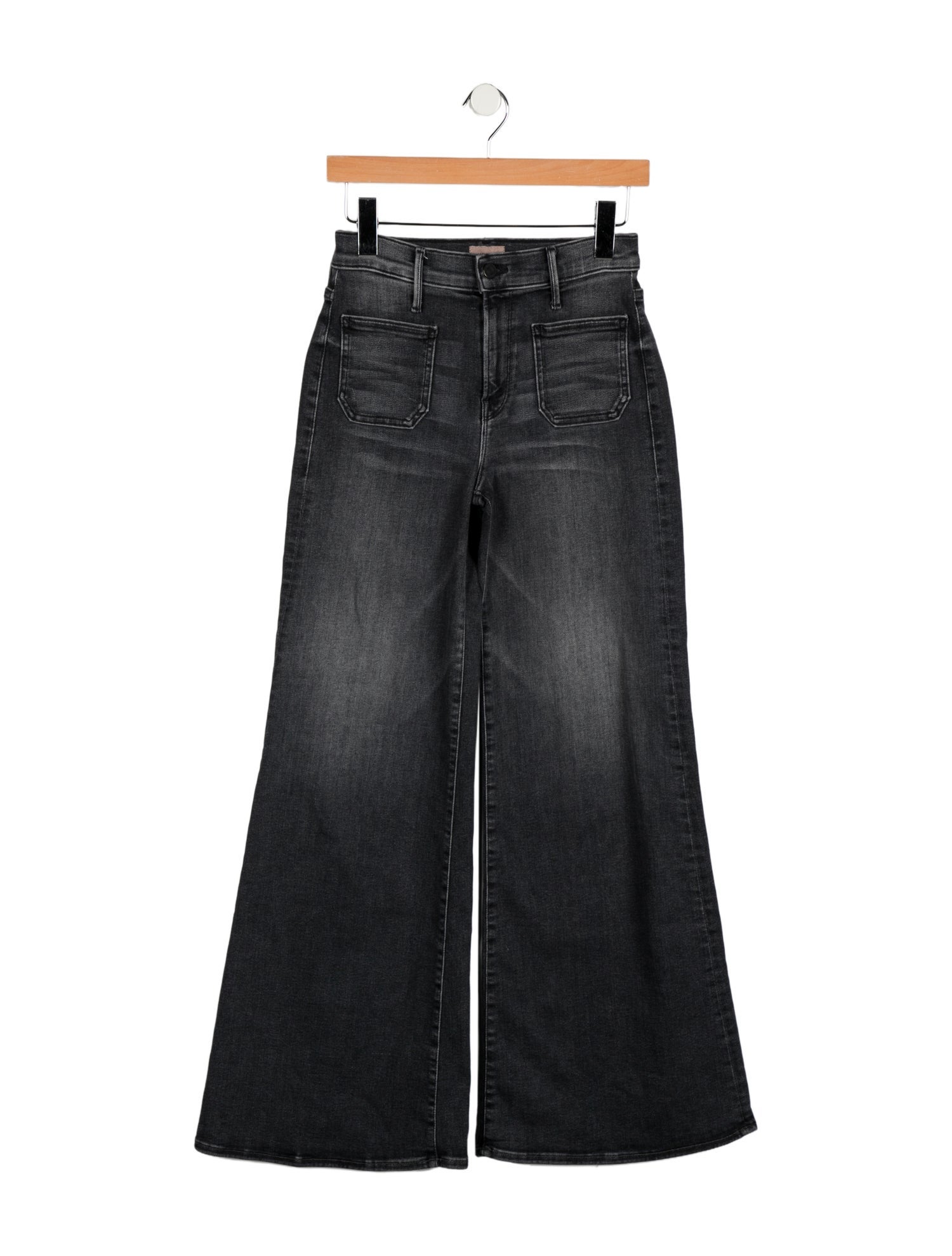 Mother Mid-Rise Wide Leg Jeans