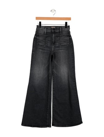 Mother Mid-Rise Wide Leg Jeans