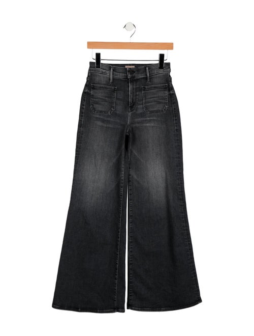 Mother Mid-Rise Wide Leg Jeans