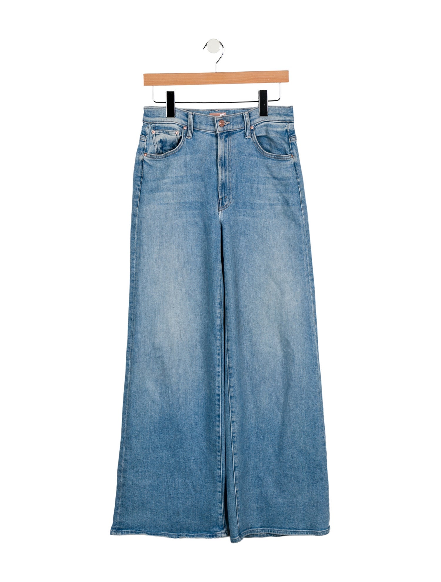Mother Mid-Rise Wide Leg Jeans