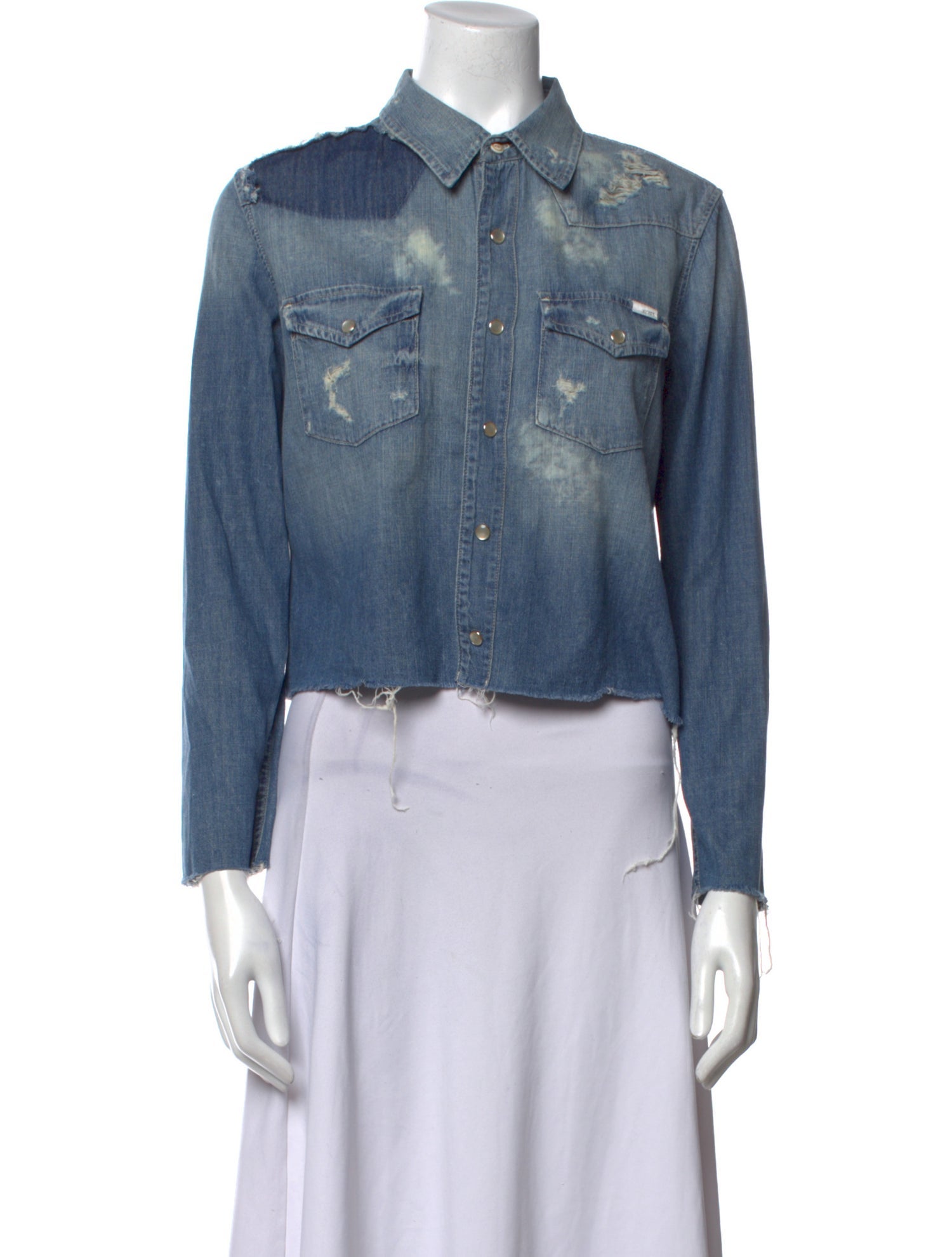 Mother Long Sleeve Button-Up Top