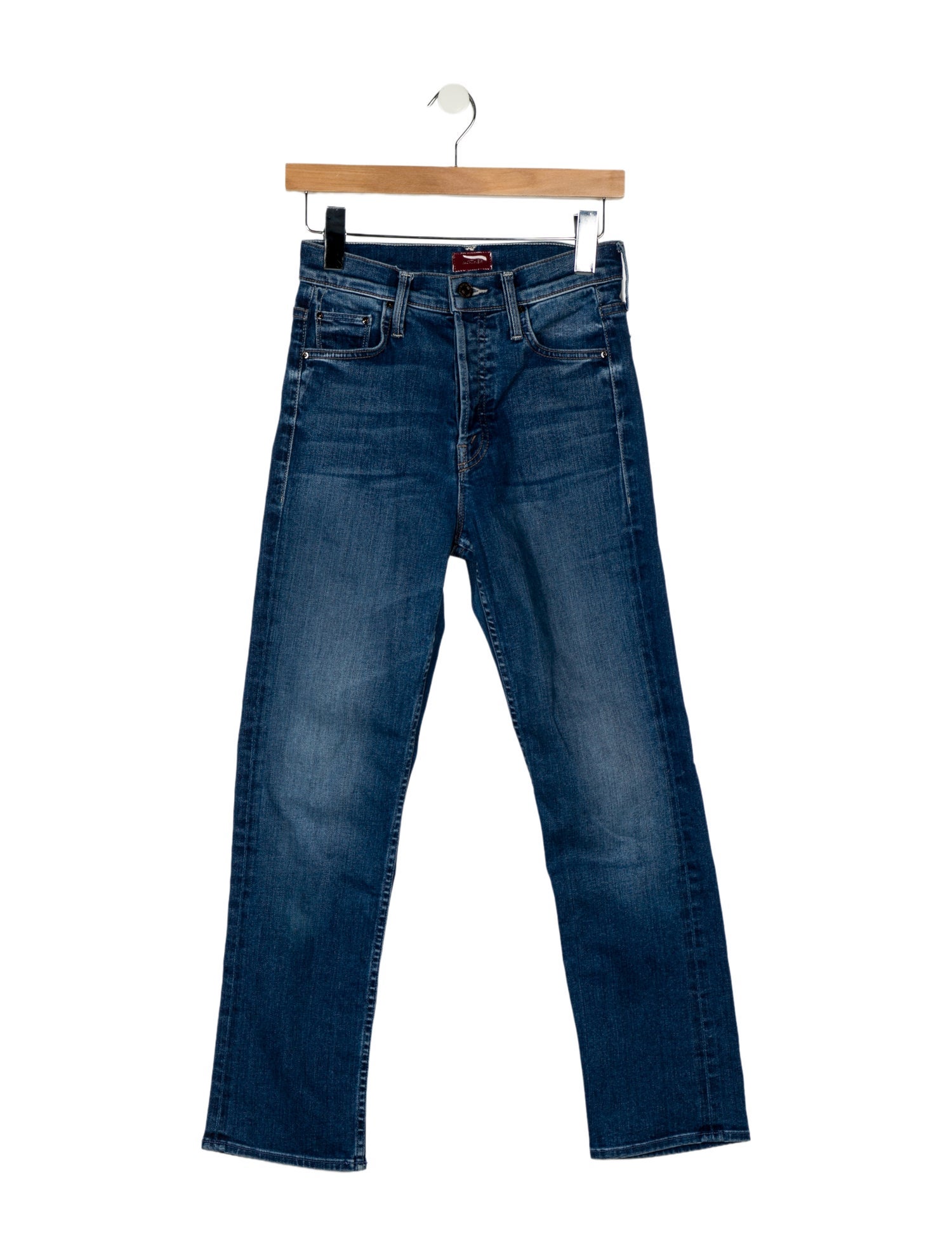 Mother Mid-Rise Straight Leg Jeans