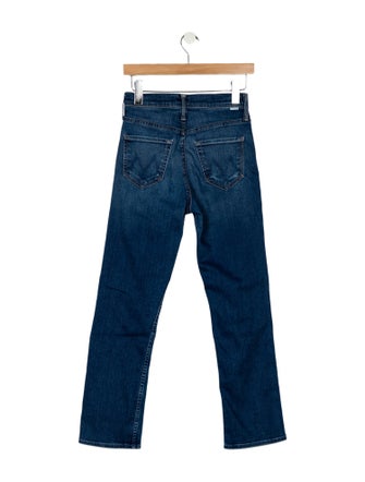 Mother Mid-Rise Straight Leg Jeans