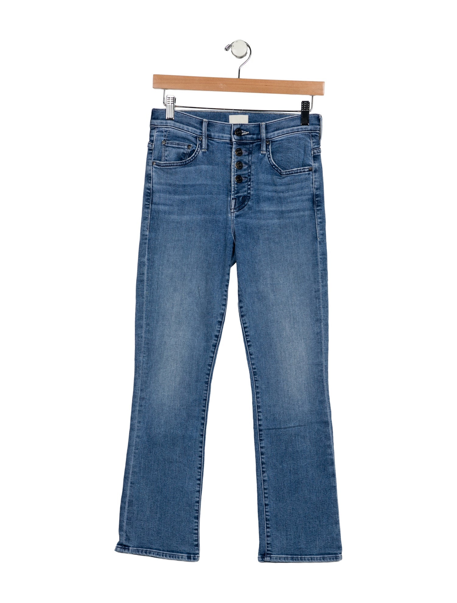Mother Mid-Rise Straight Leg Jeans