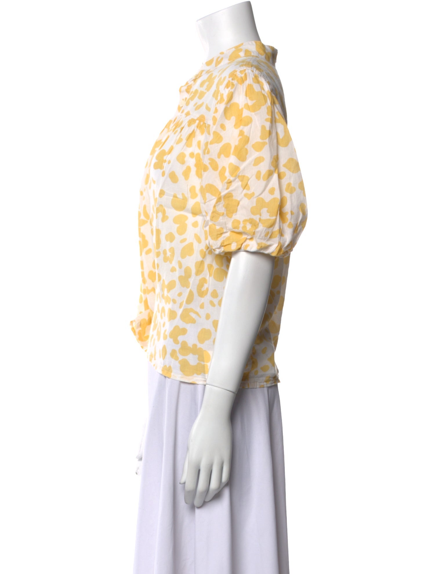 Mother Floral Print Mock Neck Blouse