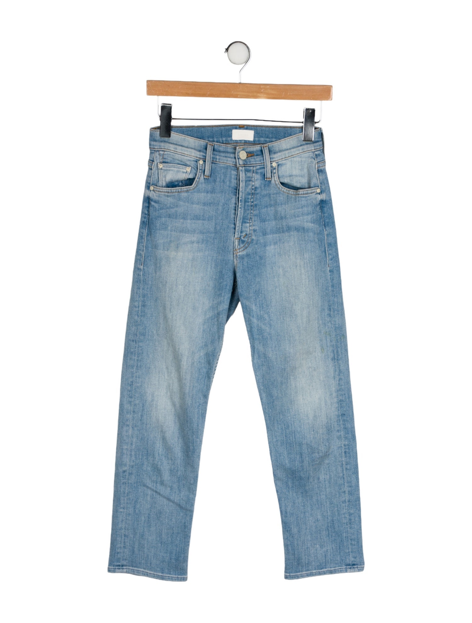 Mother Mid-Rise Straight Leg Jeans