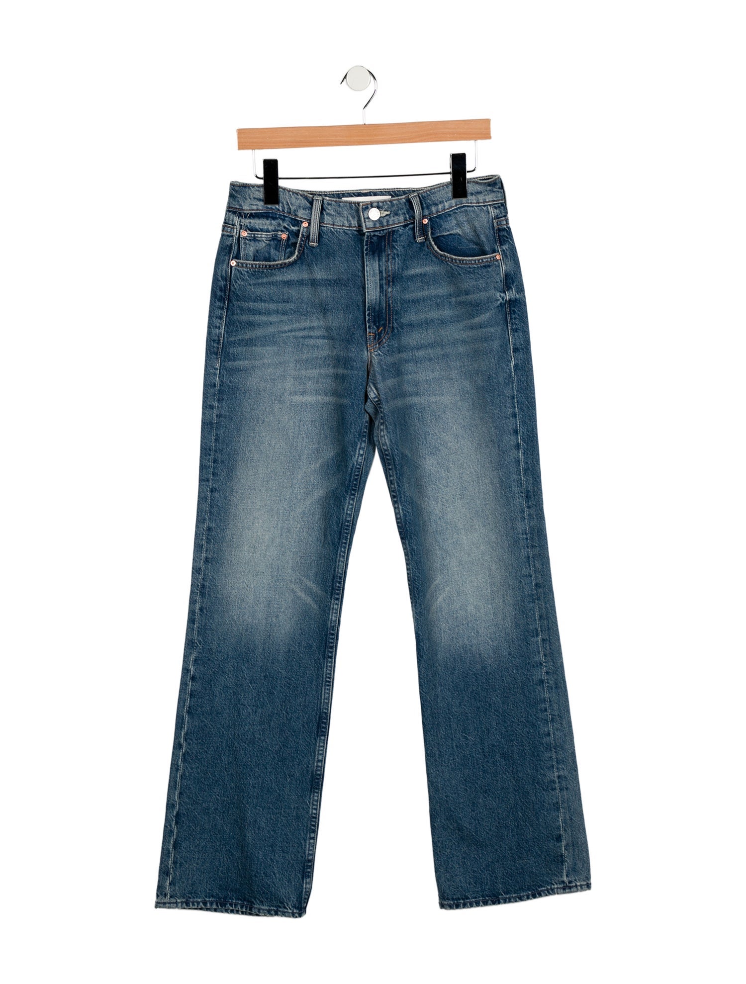 Mother Mid-Rise Wide Leg Jeans
