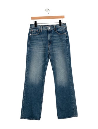 Mother Mid-Rise Wide Leg Jeans