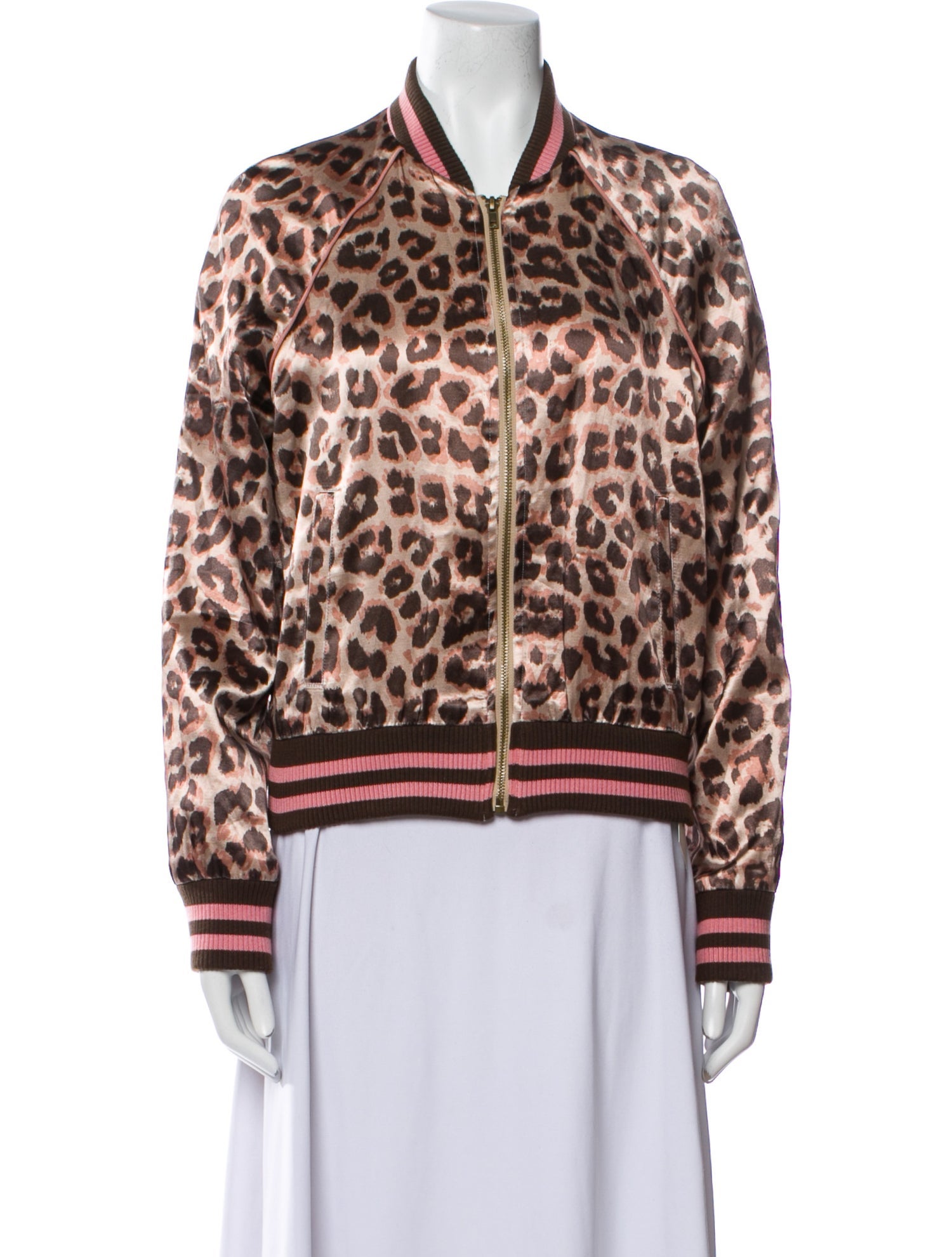 Mother Animal Print Bomber Jacket