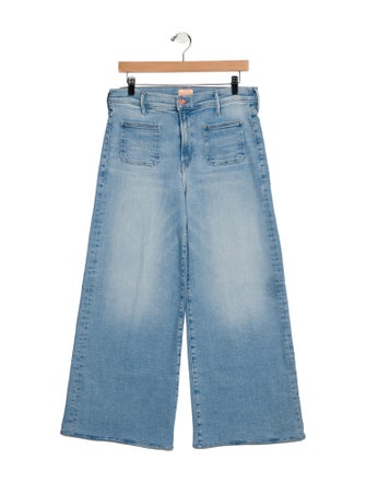 Mother Mid-Rise Wide Leg Jeans