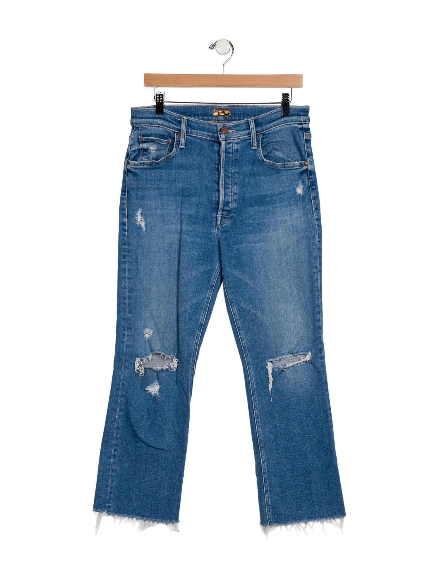Mother Mid-Rise Straight Leg Jeans