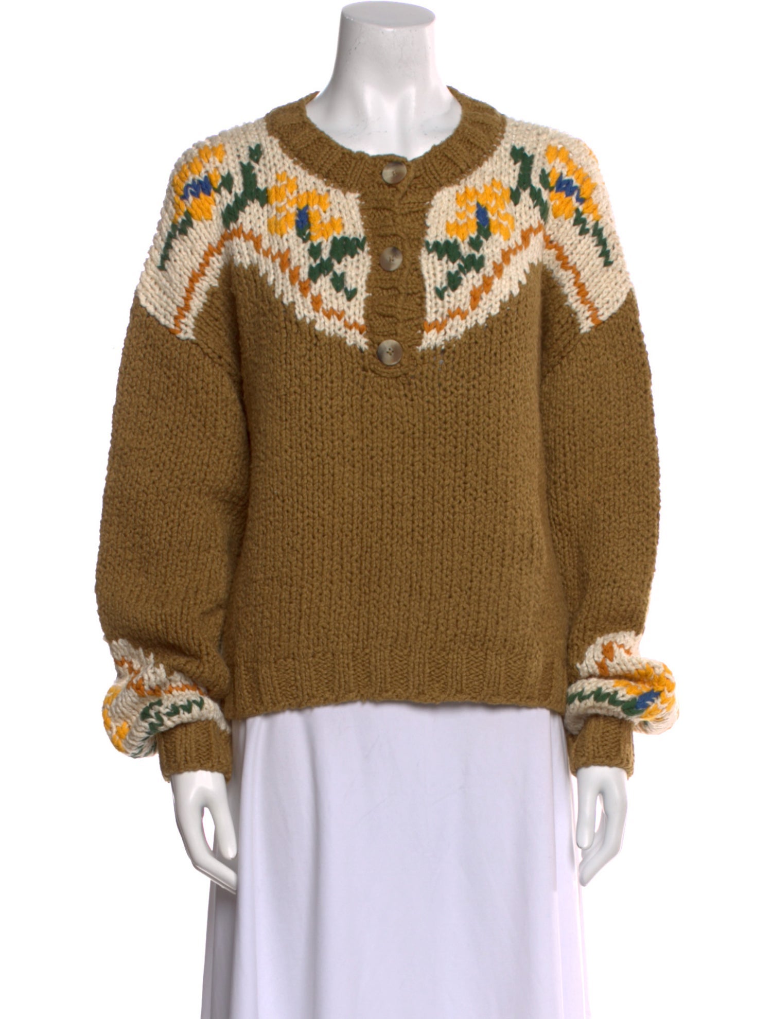 Mother Printed Crew Neck Sweater