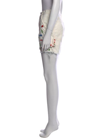 Mother Printed Mini Shorts