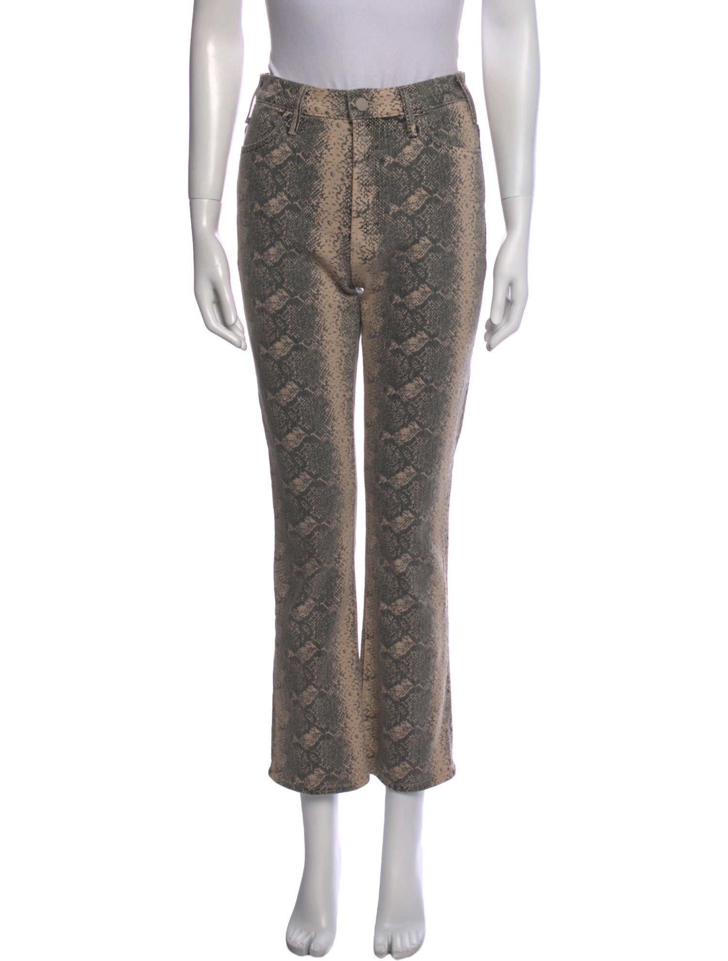 Mother Animal Print Straight Leg Pants