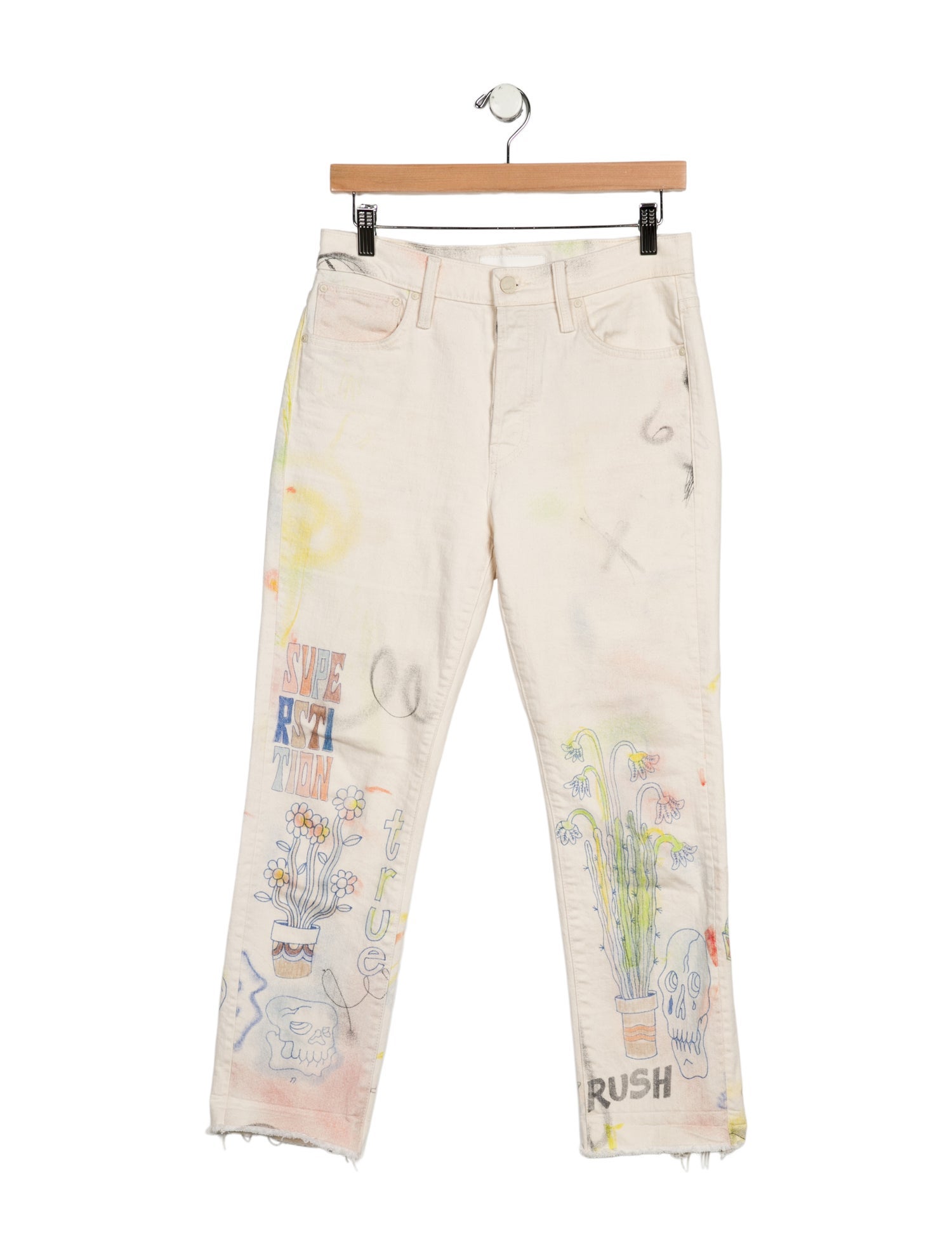 Mother Mid-Rise Straight Leg Jeans