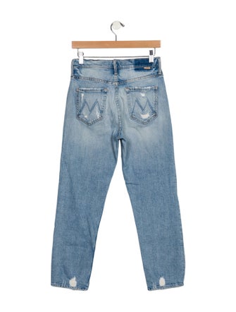 Mother Mid-Rise Straight Leg Jeans
