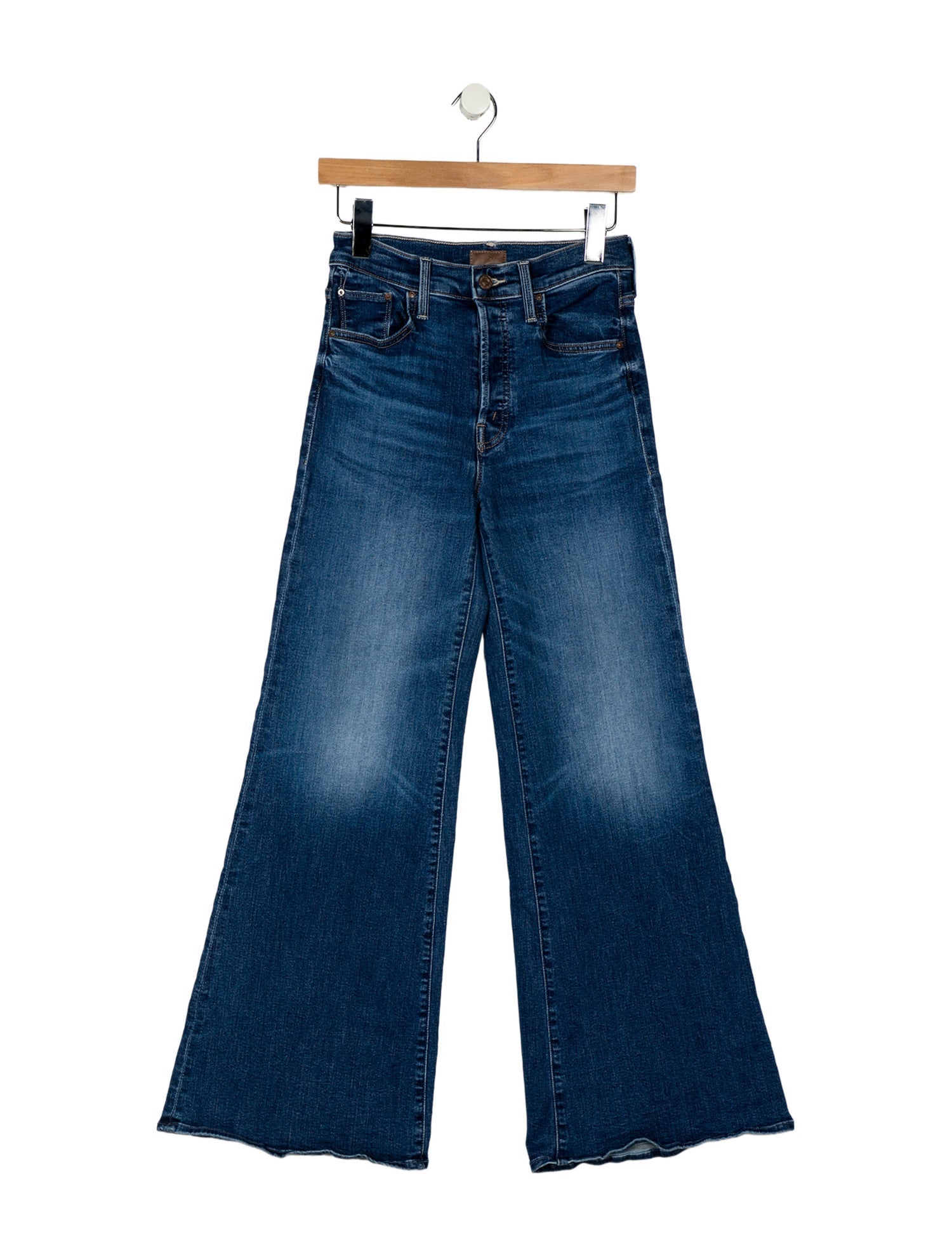 Mother Mid-Rise Wide Leg Jeans
