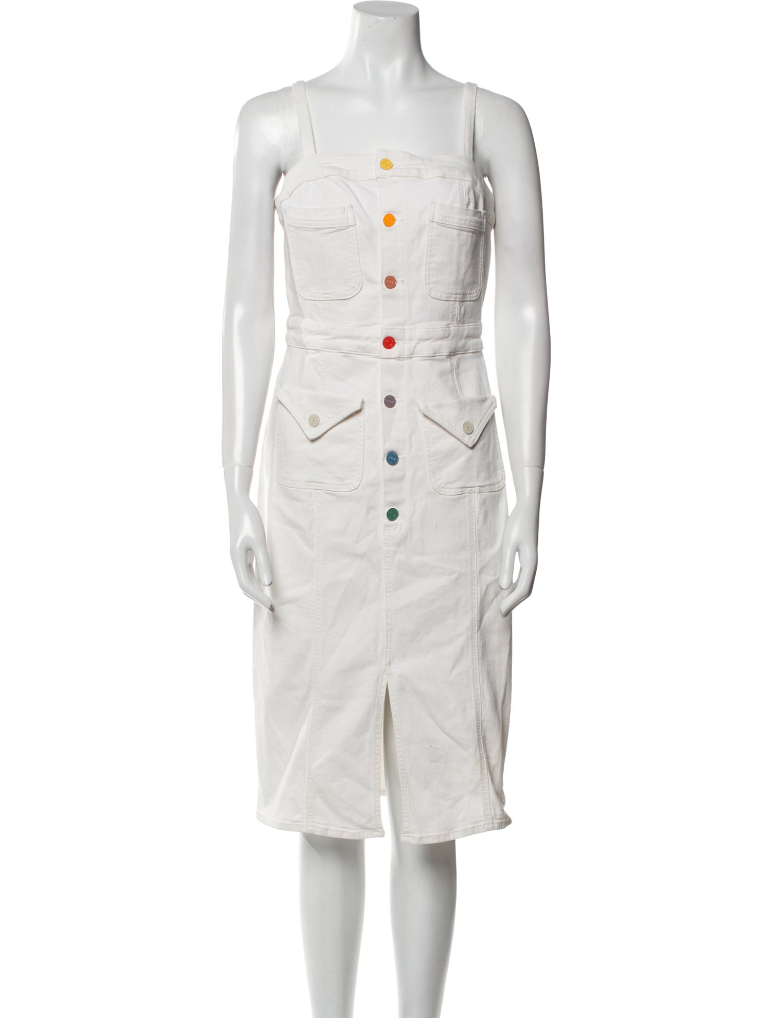 Mother Square Neckline Knee-Length Dress