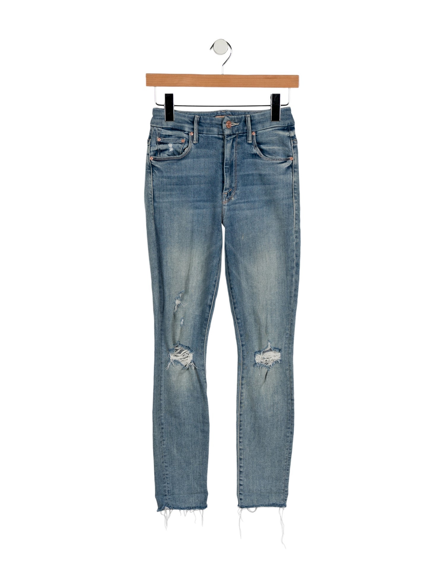 Mother Mid-Rise Skinny Leg Jeans