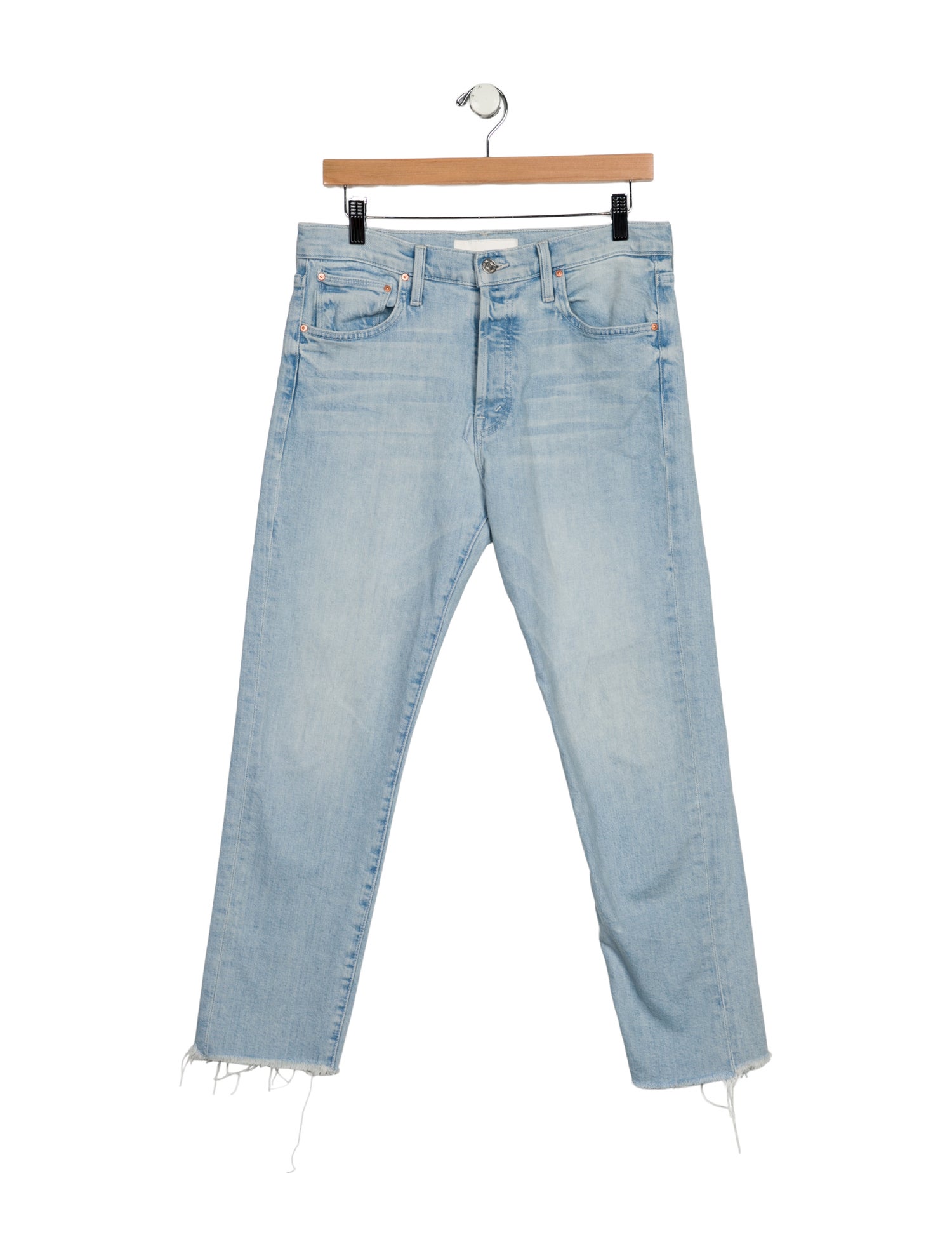 Mother Mid-Rise Straight Leg Jeans