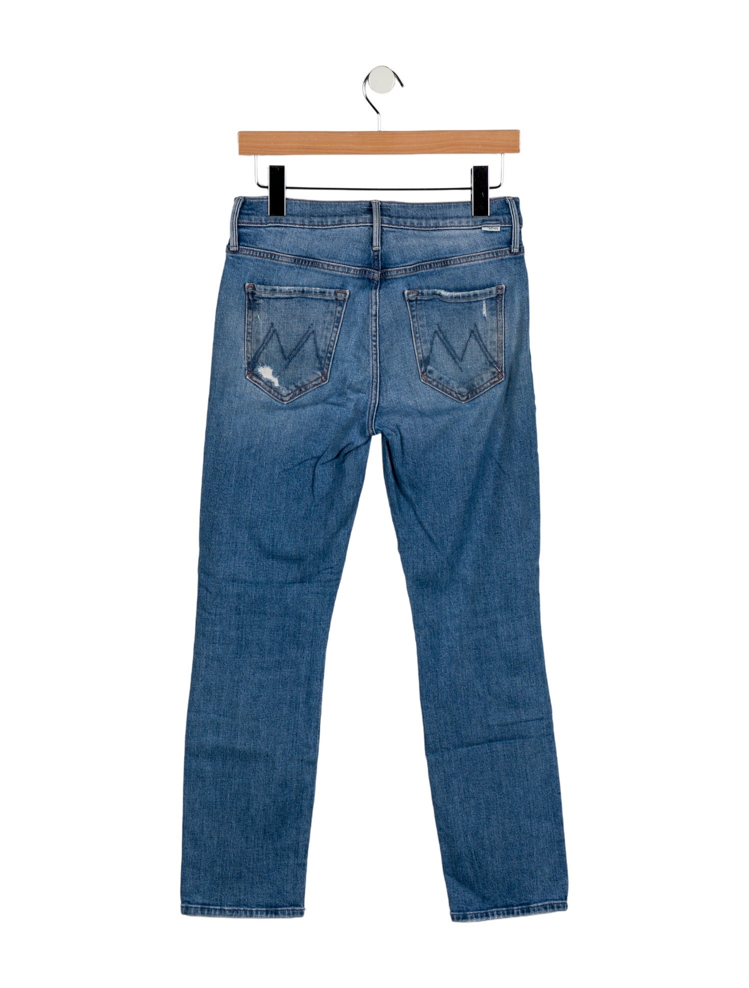 Mother Mid-Rise Straight Leg Jeans