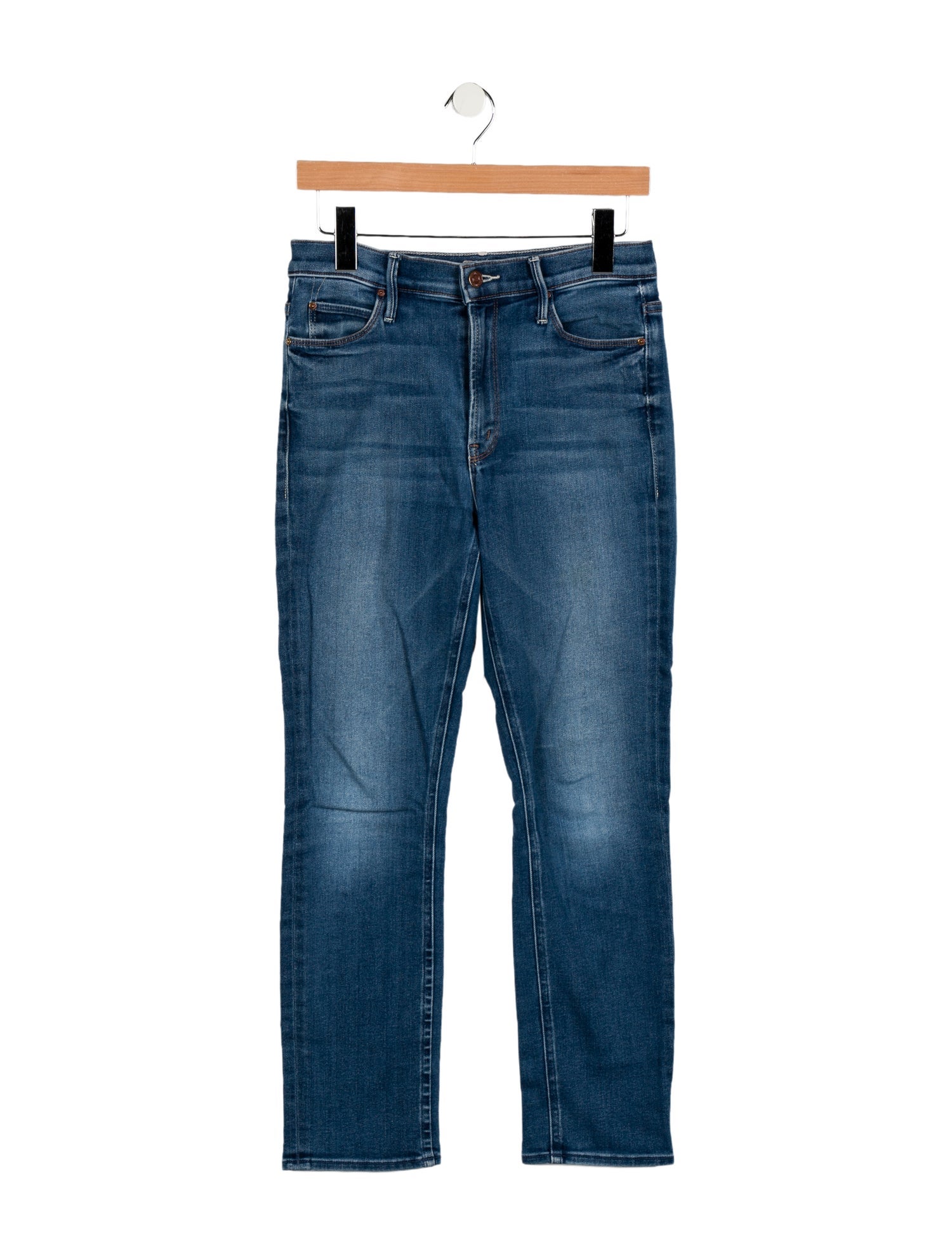 Mother Mid-Rise Straight Leg Jeans