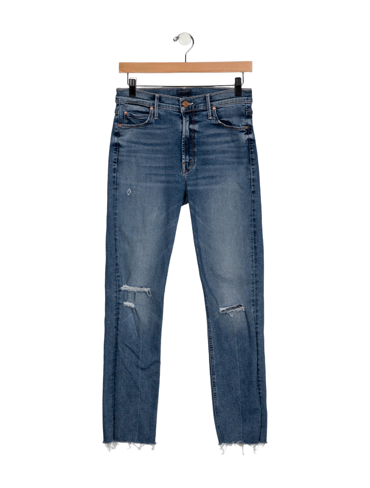 Mother Mid-Rise Straight Leg Jeans