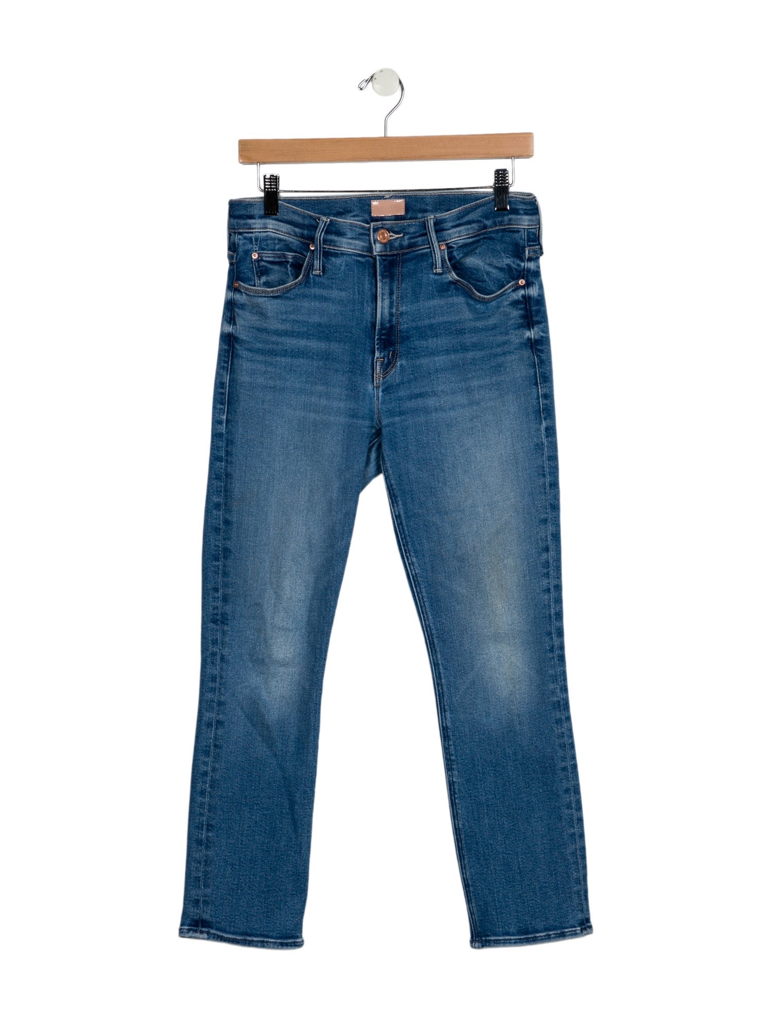 Mother Mid-Rise Straight Leg Jeans