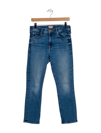 Mother Mid-Rise Straight Leg Jeans