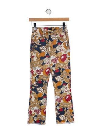 Mother Mid-Rise Straight Leg Jeans