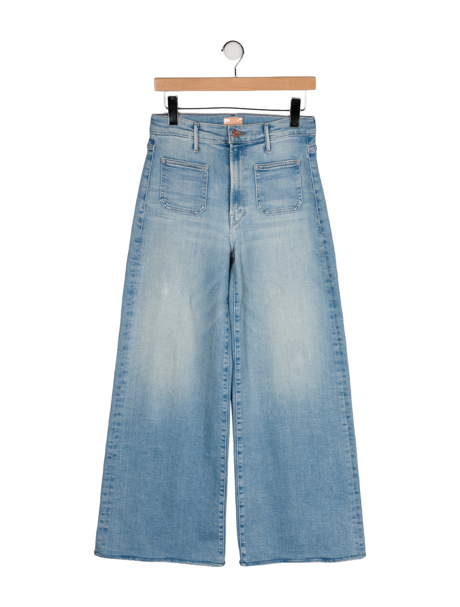 Mother Mid-Rise Wide Leg Jeans